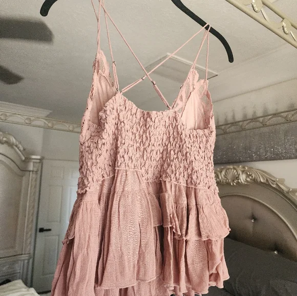 BNWT Free People Adella Dusty Mauve Lace Cami Top - Picture 7 of 8